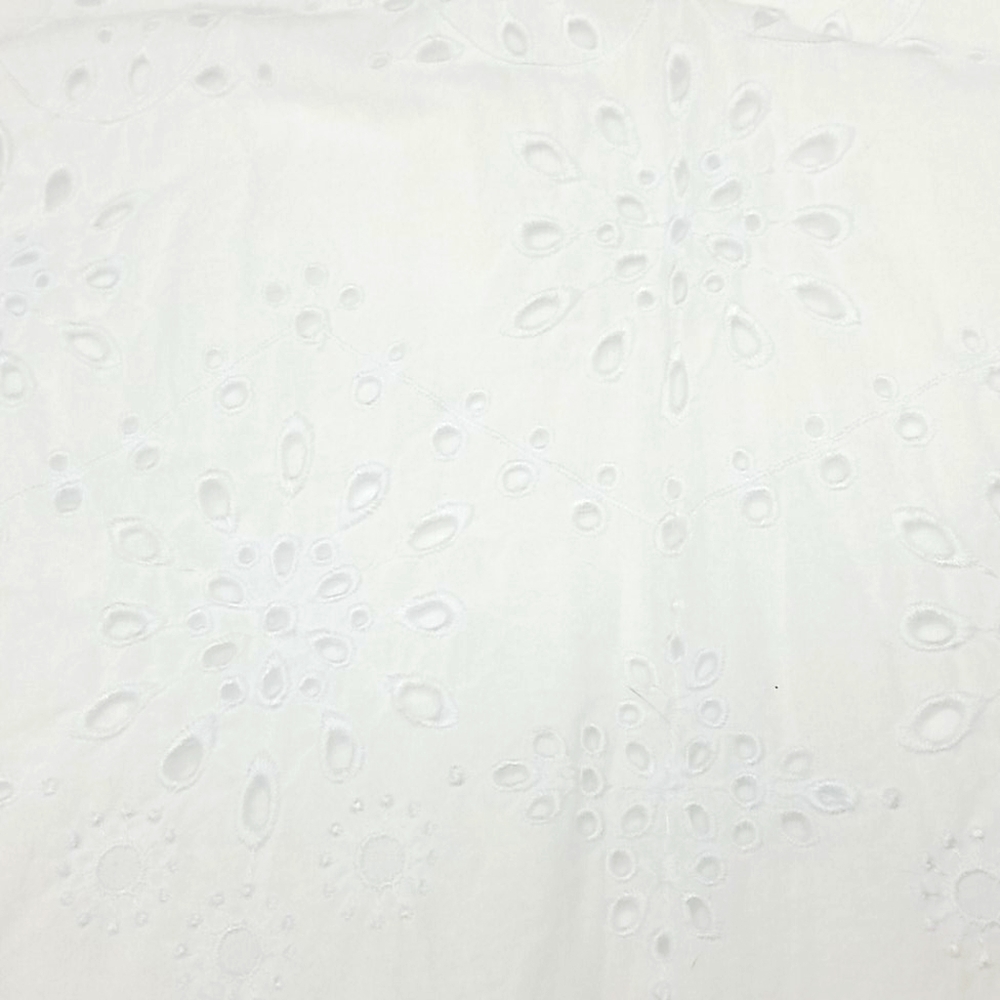 Talbots Petites 12 Petite White Eyelet Lace V-neck Short Sleeve Shift Dress - Picture 6 of 14